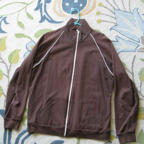 American Apparel full zip men's sweatshirt brown size XL - Picture 1 of 5